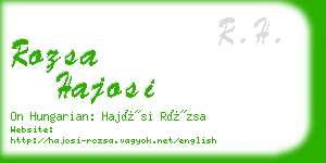 rozsa hajosi business card